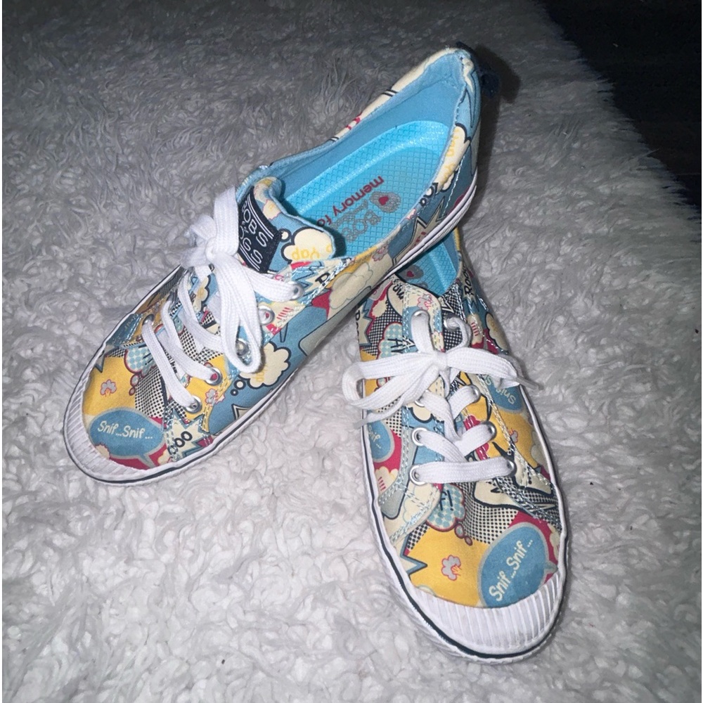 BOBS For DOGS by Skechers Memory Foam FUN Sneakers Sz 8 EXCELLENT 👠S14
